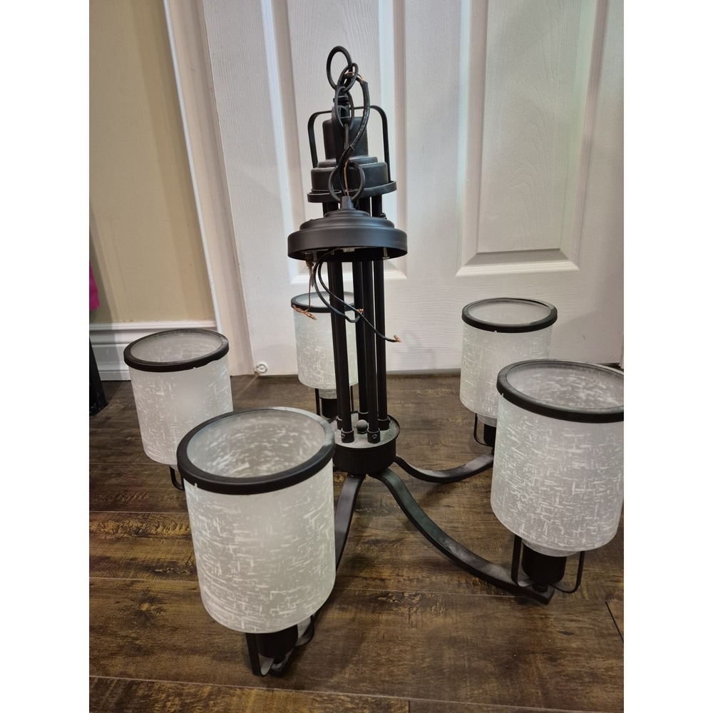 Modern 5 Light Ceiling Light Chandelier Lamp Fixture Dining Room Bedroom Frosted